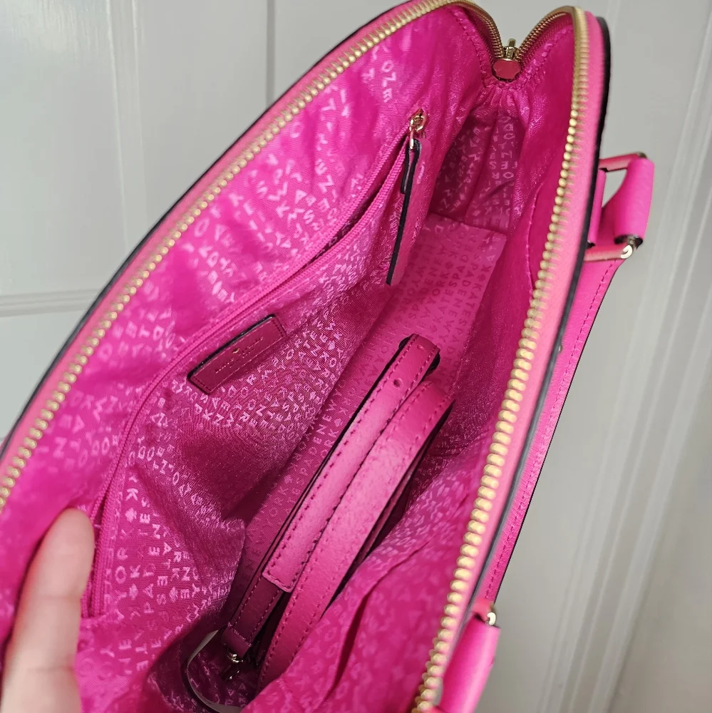 Kate Spade Pink Pebbled Leather Dome Satchel